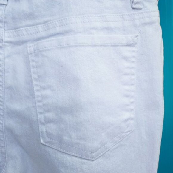 NWT D.Jeans White Twill High Waist Ankle Crop Jeans - 8 - Picture 6 of 13